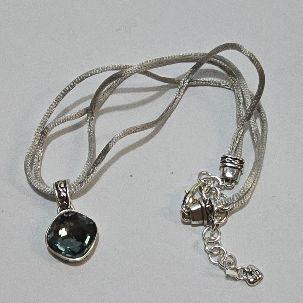 Brighton Venus Rising Aqua Grey Jeweled Necklace